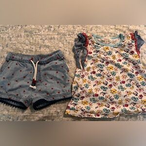 Matilda Jane Floral Top and Polka Dot Shorts Set